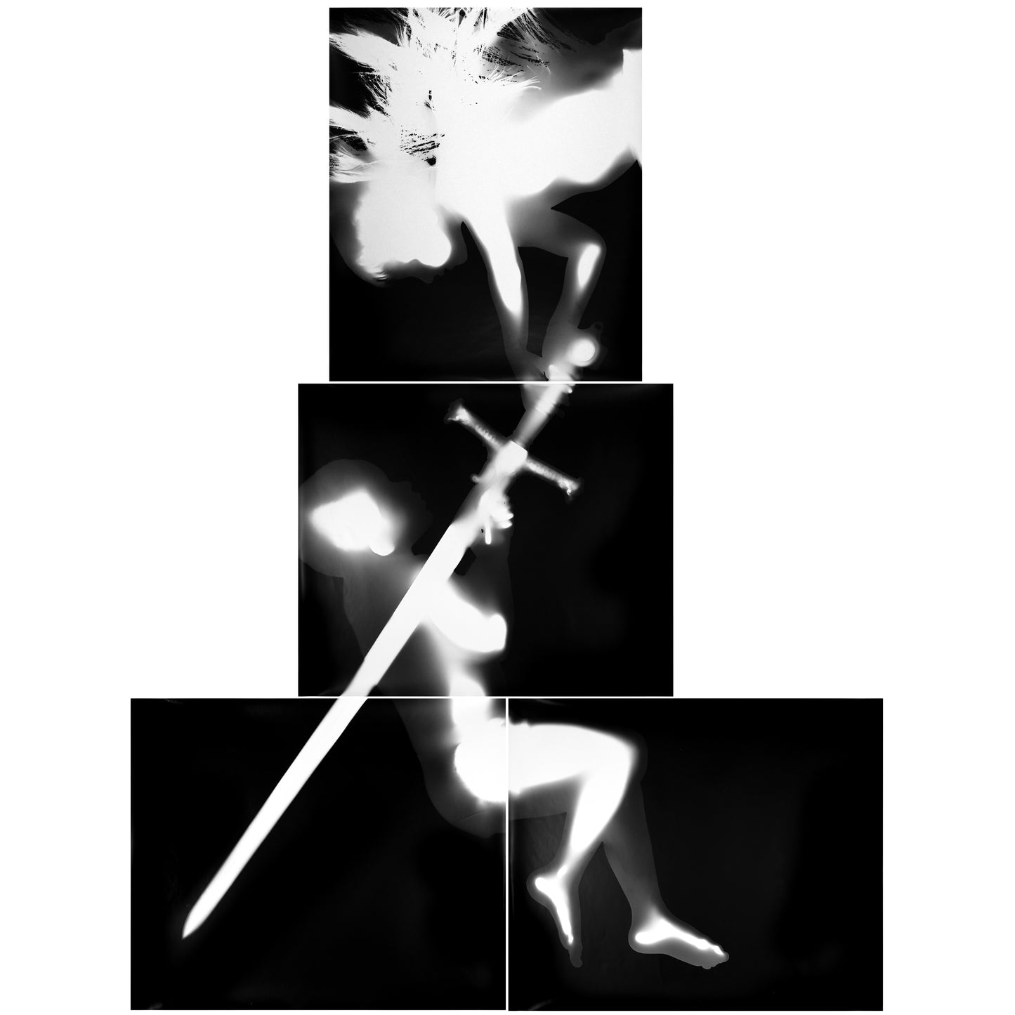 "Judgments pt2: Ran Through," silver gelatin photogram by Shawn Saumell