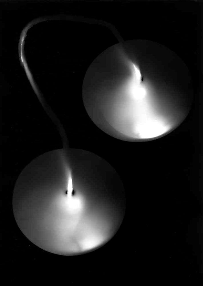 "Peace Symbols," silver gelatin photogram by Shawn Saumell